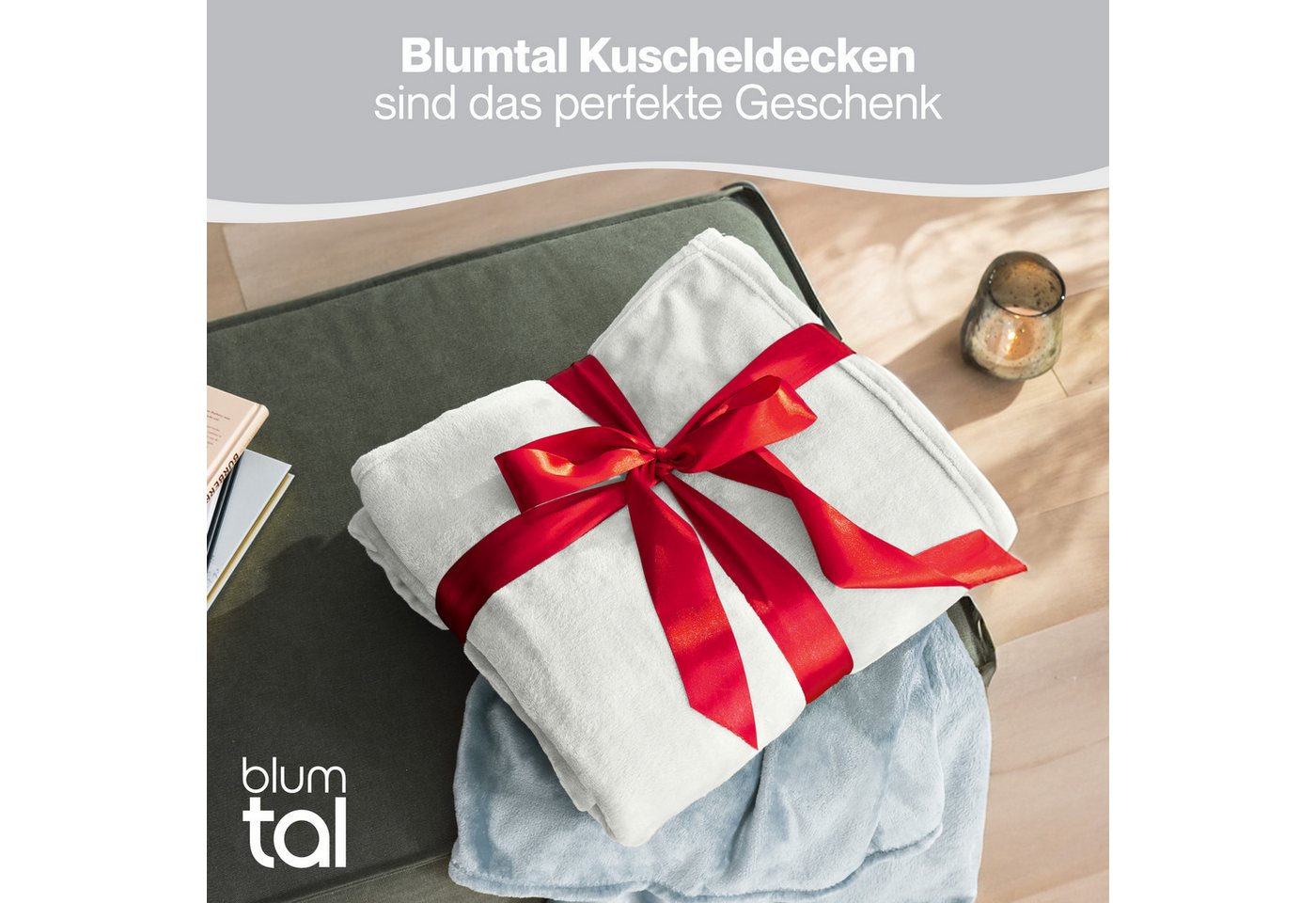 Wohndecke Kuschelige Fleecedecke, Oeko-Tex zertifizierte Decke, Blumtal – Bild 5 von 5