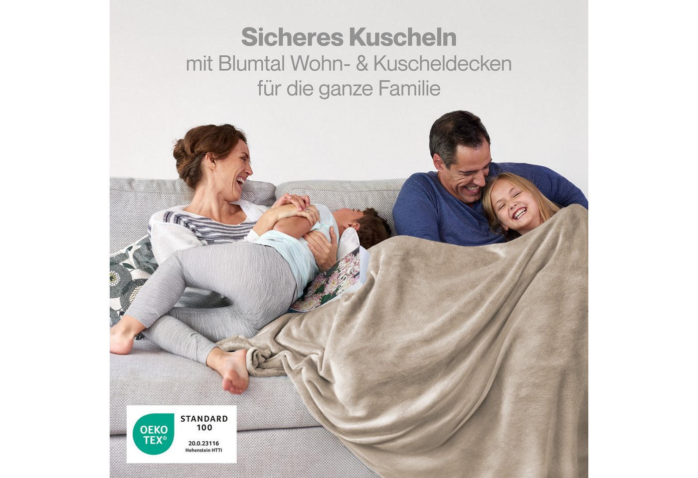 Wohndecke Kuschelige Fleecedecke, Oeko-Tex zertifizierte Decke, Blumtal – Bild 2 von 5