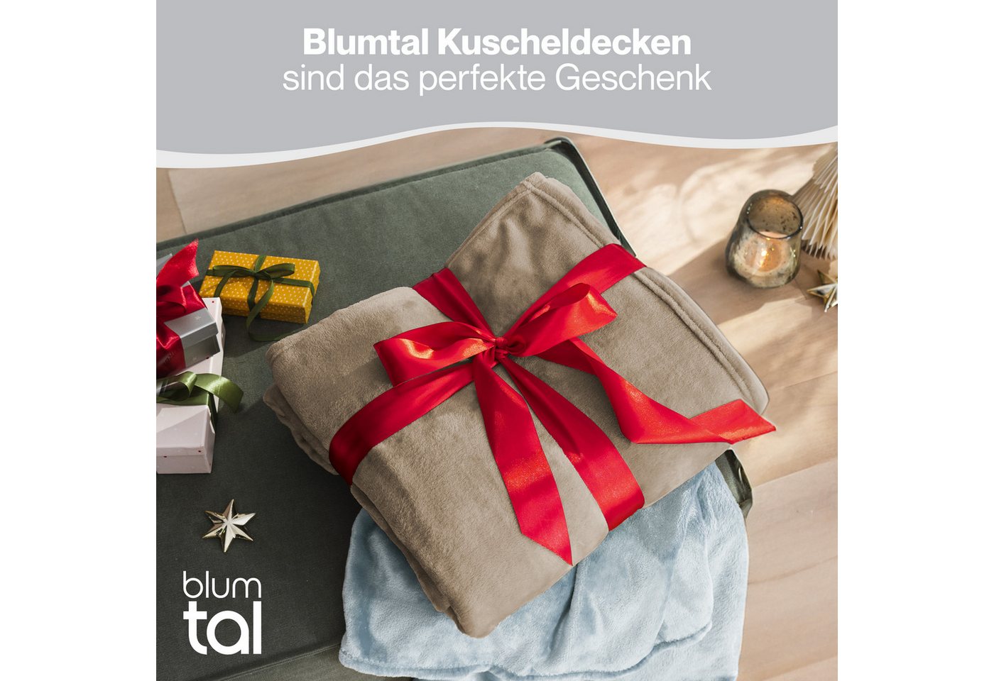 Wohndecke Kuschelige Fleecedecke, Oeko-Tex zertifizierte Decke, Blumtal – Bild 5 von 5