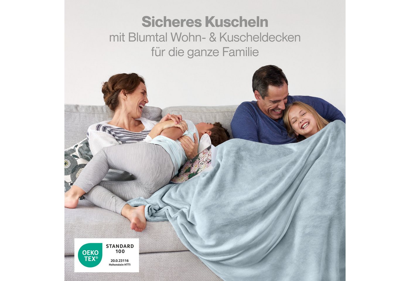 Wohndecke Kuschelige Fleecedecke, Oeko-Tex zertifizierte Decke, Blumtal – Bild 2 von 5