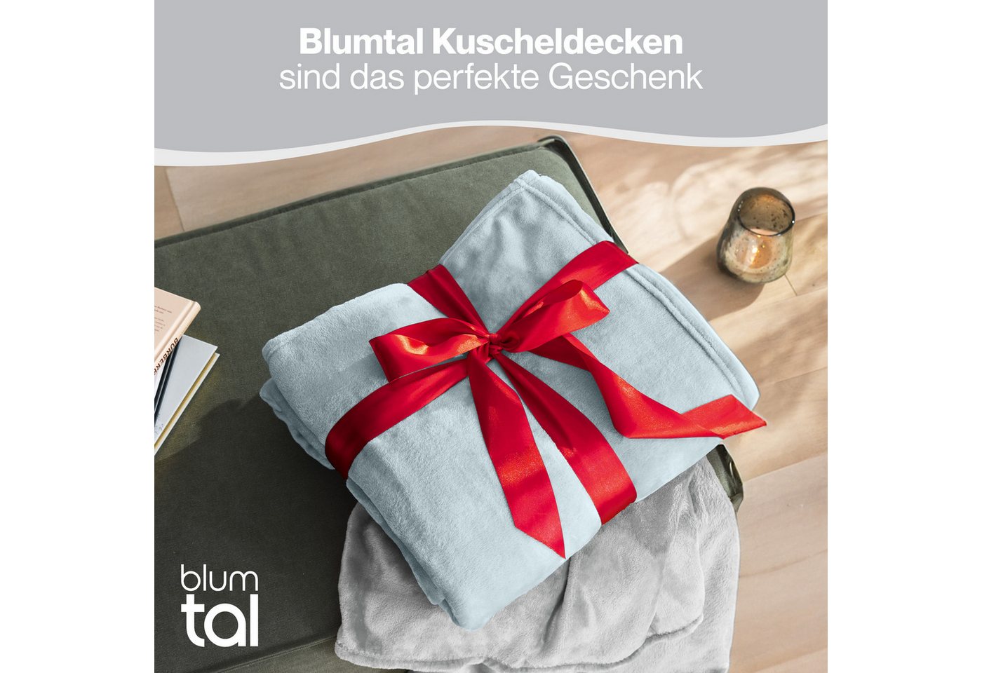 Wohndecke Kuschelige Fleecedecke, Oeko-Tex zertifizierte Decke, Blumtal – Bild 5 von 5
