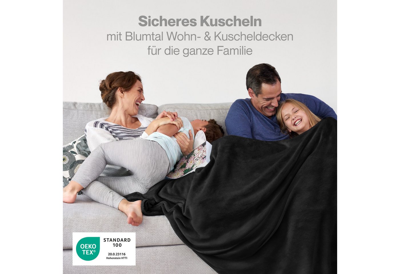 Wohndecke Kuschelige Fleecedecke, Oeko-Tex zertifizierte Decke, Blumtal – Bild 2 von 5