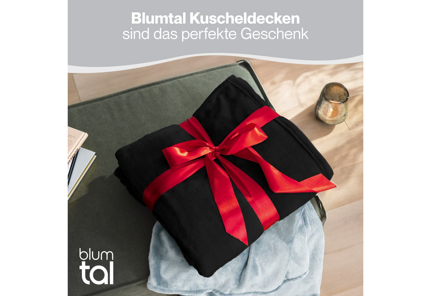 Wohndecke Kuschelige Fleecedecke, Oeko-Tex zertifizierte Decke, Blumtal – Bild 5 von 5