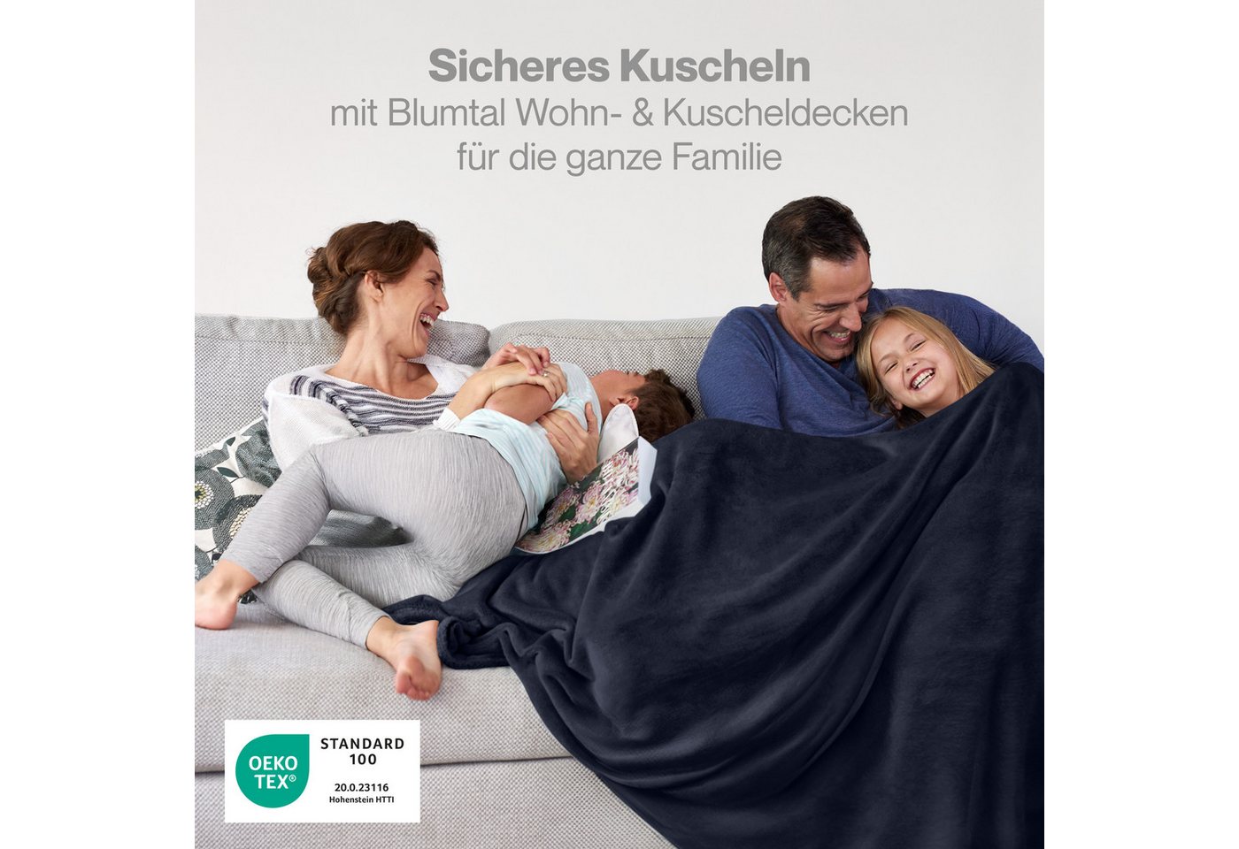 Wohndecke Kuschelige Fleecedecke, Oeko-Tex zertifizierte Decke, Blumtal – Bild 2 von 5