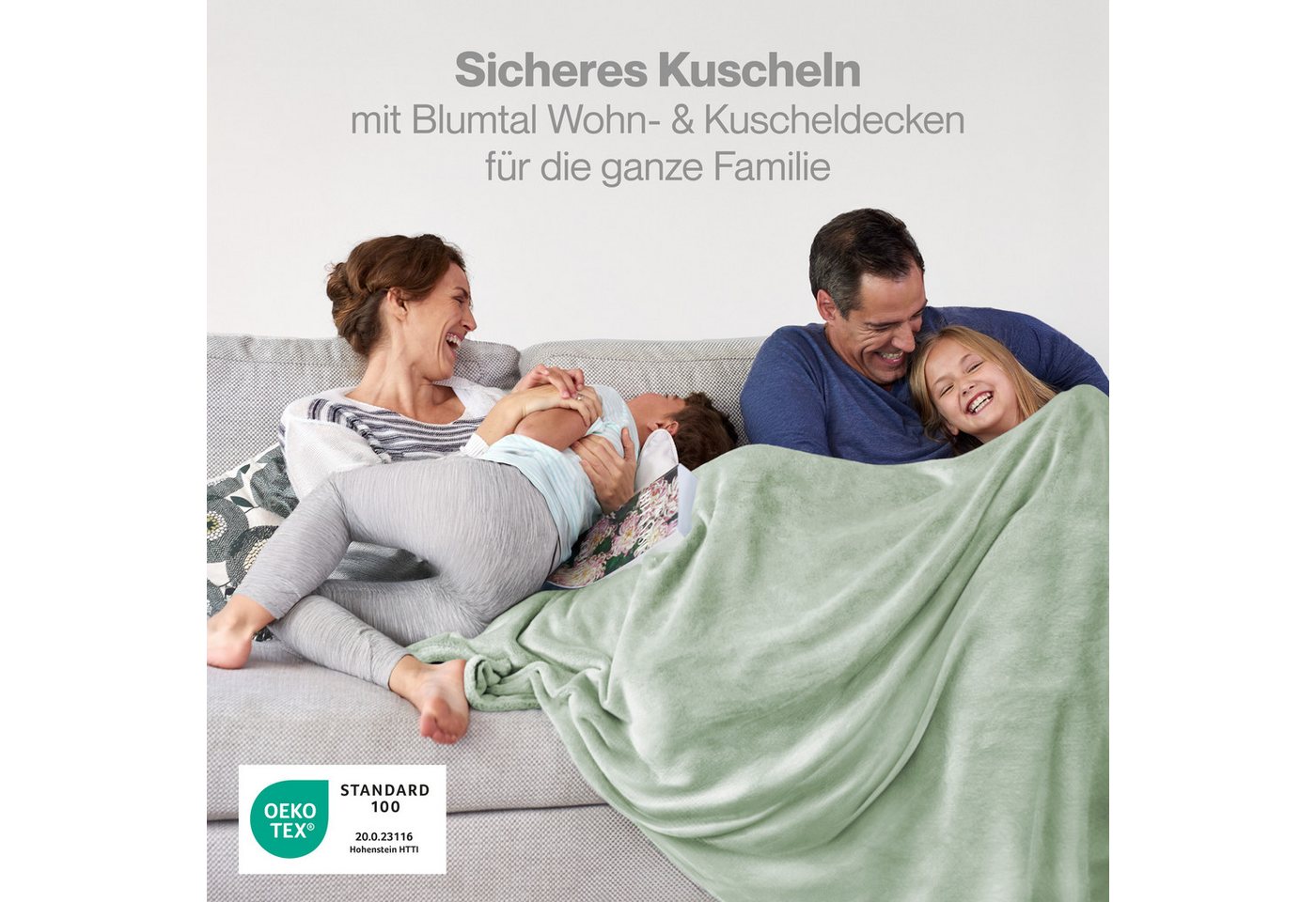 Wohndecke Kuschelige Fleecedecke, Oeko-Tex zertifizierte Decke, Blumtal – Bild 2 von 5