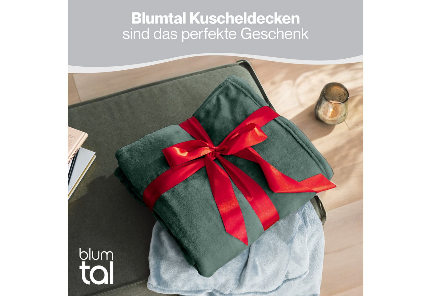 Wohndecke Kuschelige Fleecedecke, Oeko-Tex zertifizierte Decke, Blumtal – Bild 5 von 5