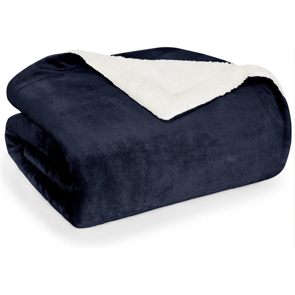 Wohndecke Premium Sherpa Kuscheldecke, Oeko-TEX Zertifiziert, Blumtal, Sofa Decke mit Dicker Sherpa-Innenseite, extra dick & wärmend
