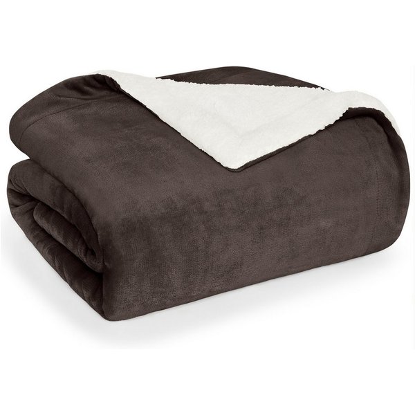 Wohndecke Premium Sherpa Kuscheldecke, Oeko-TEX Zertifiziert, Blumtal, Sofa Decke mit Dicker Sherpa-Innenseite, extra dick & wärmend