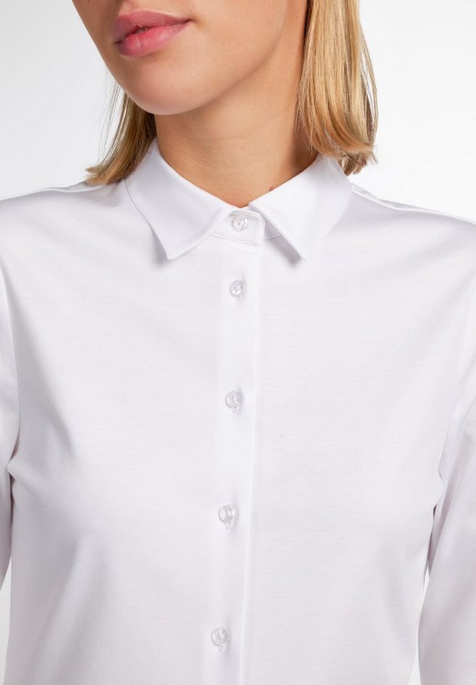 Eterna Blusentop ETERNA FITTED Langarm Bluse weiss jersey 5158-00-DF05 – Bild 4 von 5