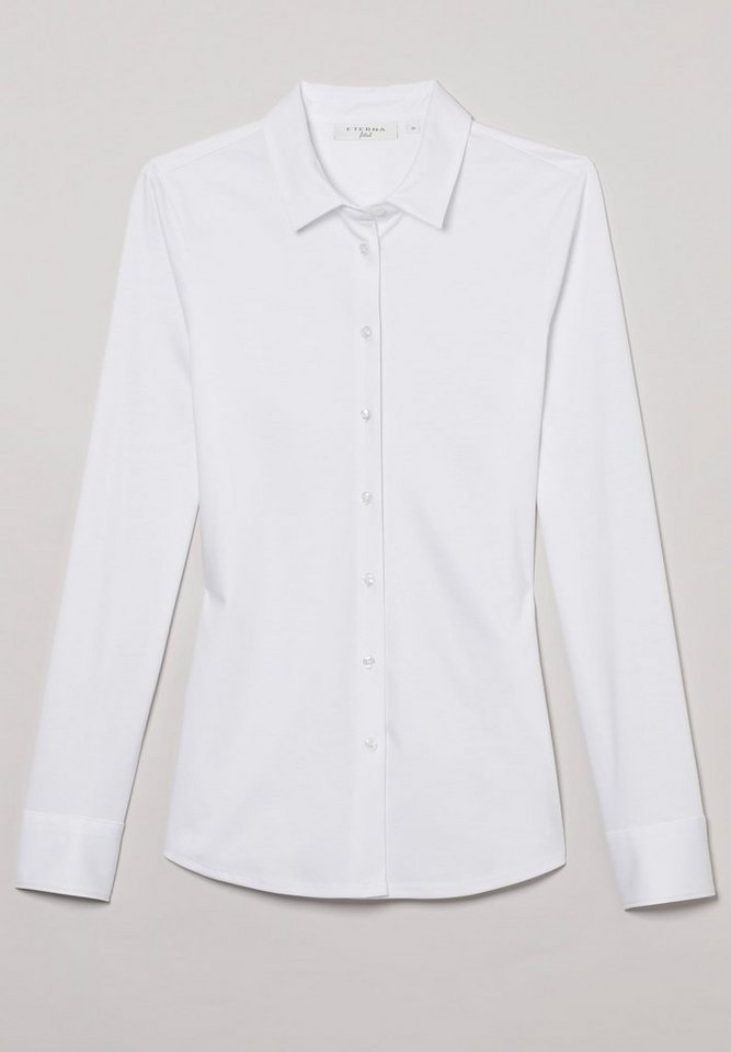 Eterna Blusentop ETERNA FITTED Langarm Bluse weiss jersey 5158-00-DF05 – Bild 5 von 5