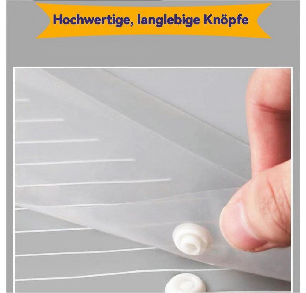 Blusmart Dokumententasche A4 Transparente Datei Tasche mit Schnappverschluss (Student Organizer Informationen Tasche, 10-tlg., Ordner Schreibwaren), Für Dokumen – Bild 3 von 5