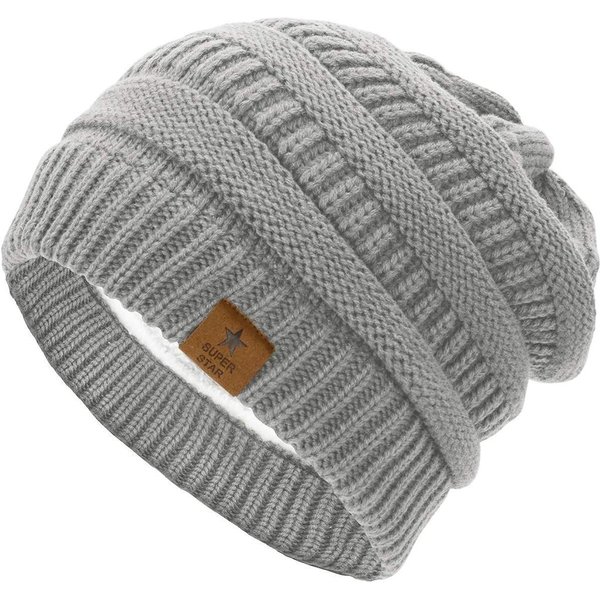 Blusmart Fleecemütze Winterstrickmütze (Grobstrick, gefüttert, Thermomütze) Unisex, ein Must-Have für den Winter