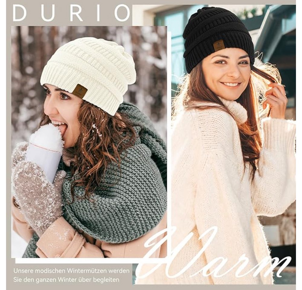 Blusmart Fleecemütze Winterstrickmütze (Grobstrick, gefüttert, Thermomütze) Unisex, ein Must-Have für den Winter – Bild 5 von 5