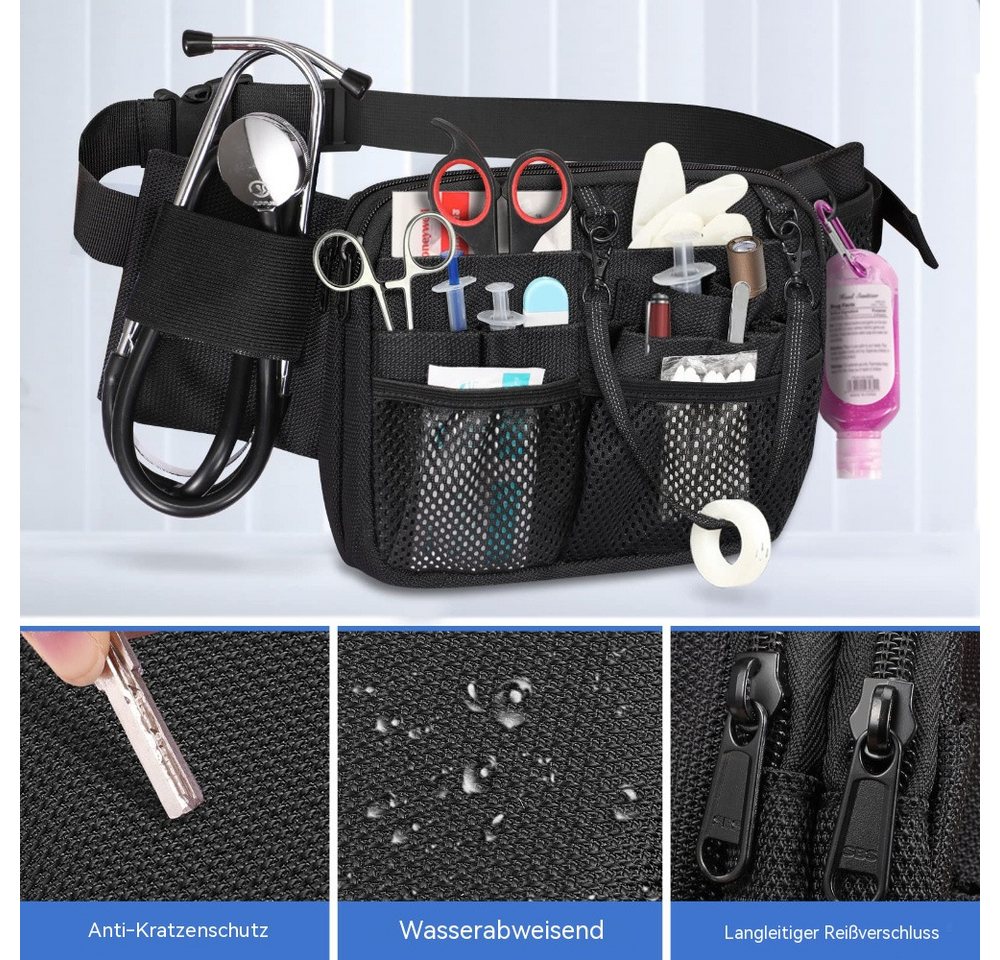 Blusmart Gürteltasche Multifunktionale Krankenschwester-Hüfttasche (Reißfest & langlebig, Werkzeuggürtel-Organizer für Stethoskope), Für Pflegekräfte und Pflege – Bild 2 von 5