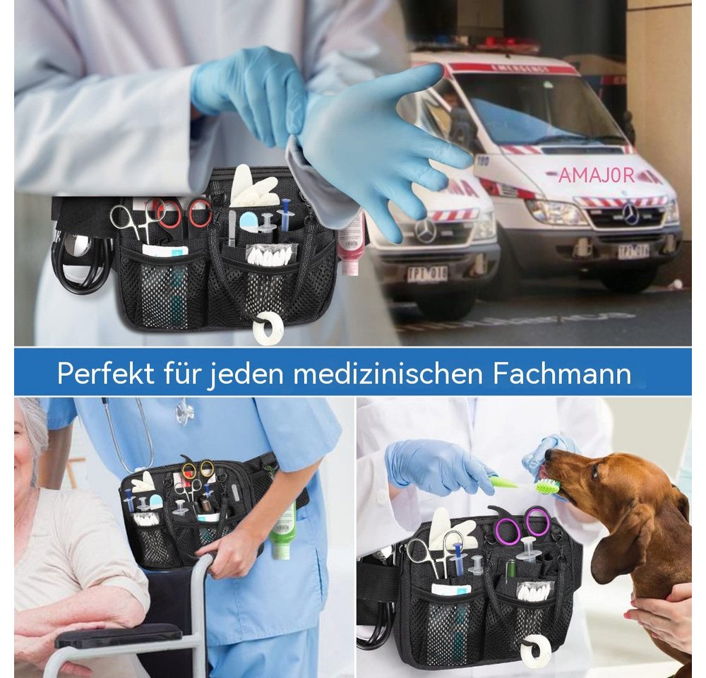 Blusmart Gürteltasche Multifunktionale Krankenschwester-Hüfttasche (Reißfest & langlebig, Werkzeuggürtel-Organizer für Stethoskope), Für Pflegekräfte und Pflege – Bild 5 von 5