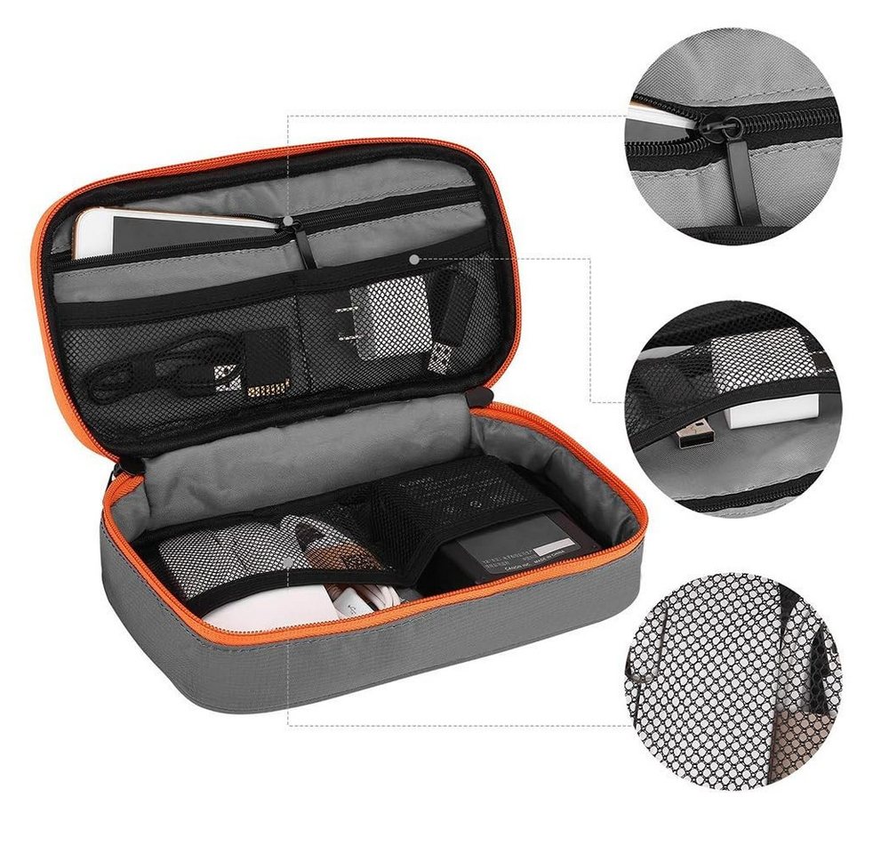 Blusmart Taschenorganizer Wasserdichte, multifunktionale Aufbewahrungstasche (Reise-Kabel-Organizer-Tasche, Tragetasche, tragbar), Für USB-Ladekabel und Elektro – Bild 2 von 5