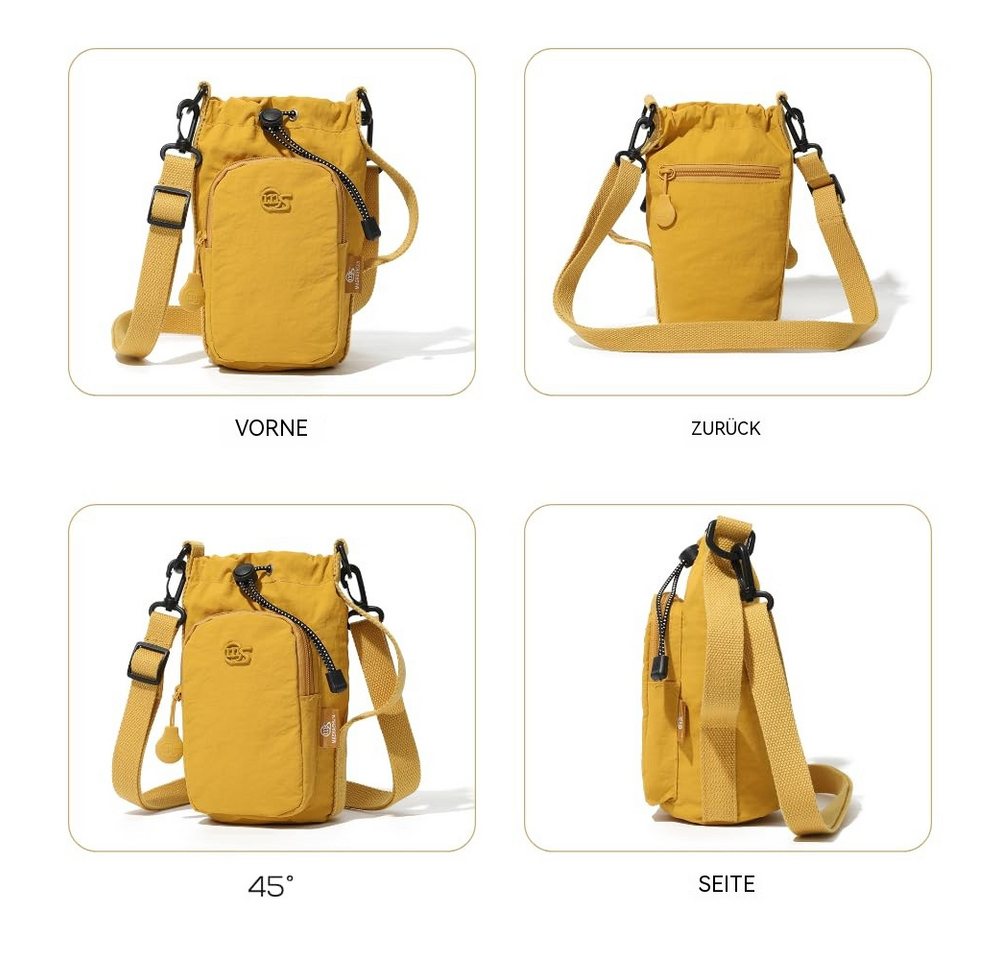Blusmart Umhängetasche Lässige, minimalistische, leichte Schultertasche für Damen (Wasserdichtes Oxford-Gewebe, Umhängetasche mit Kordelzug), Für Wanderungen – Bild 2 von 5