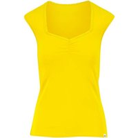BLUTSGESCHWISTER Damen Top Let Romance Rule, Größe S in Gelb