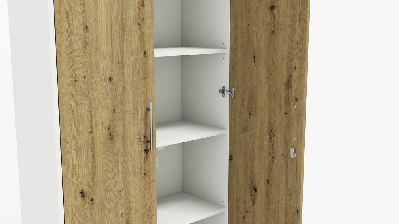 BMG Möbel Aktenschrank Office Edition abschließbar, 5 Ordnerhöhen, Platz für über 45 DIN A4 Ordner – Bild 4 von 5