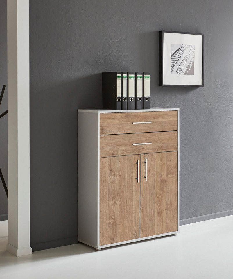 BMG Möbel Aktenschrank Office Edition (Set 20, Büroschrank mit Metallgriffen, 4 teilig) mit Schubladen, Gesamtmaß (B/H/T) 84,1 x 227,2 x 33 cm – Bild 3 von 5