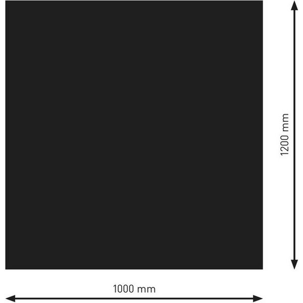 Raik Bodenschutzplatte Raik Bodenplatte Rechteck - Quadrat schwarz 120 x 100 cm