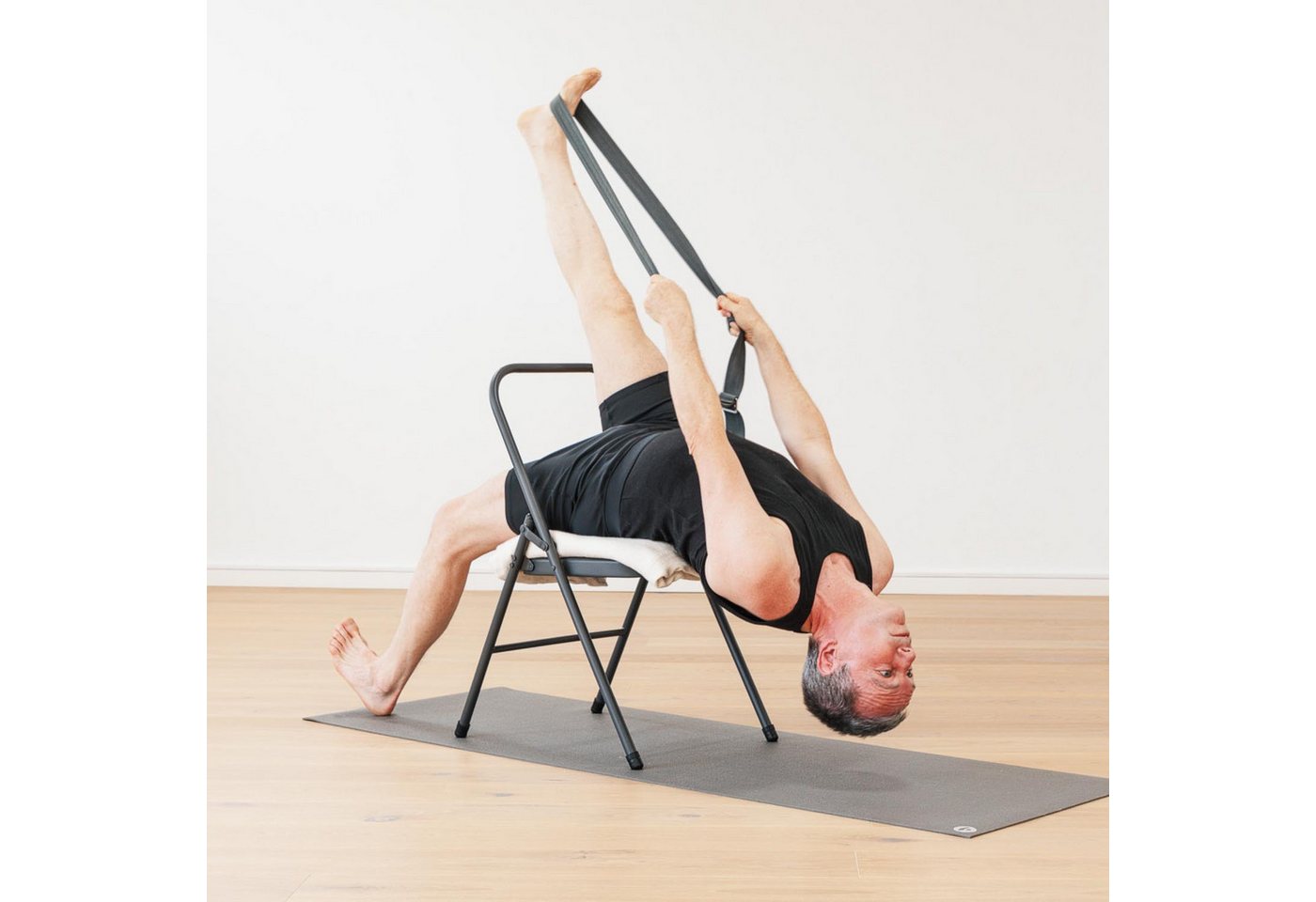 bodhi Klappstuhl Yoga Stuhl anthrazit, ohne vordere Querstrebe – Bild 5 von 5
