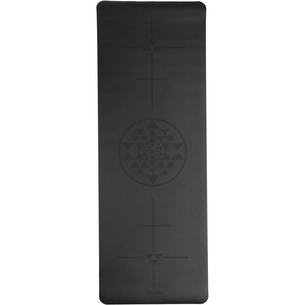 bodhi Yogamatte Design Yogamatte PHOENIX Mat, schwarz mit Alignment-Yantra