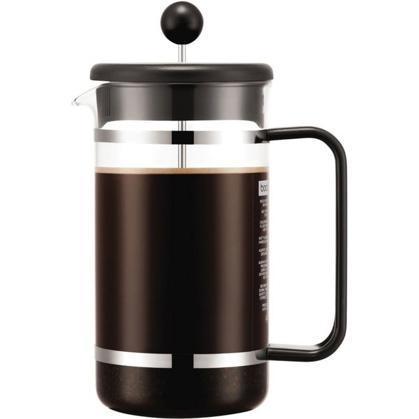 Bodum Kaffeebereiter, Edelstahlsieb, mit Edelstahl-Stempelsystem