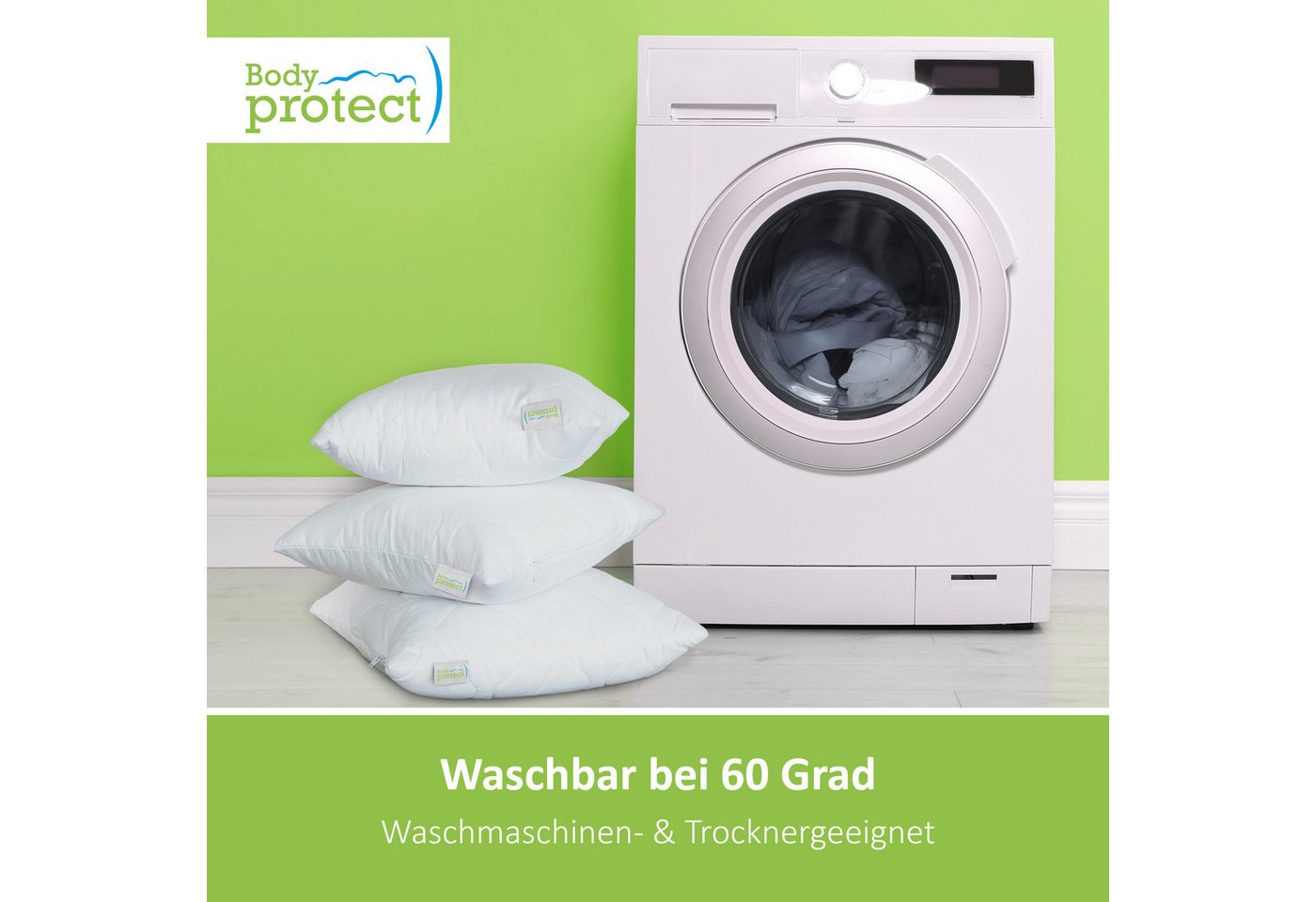 Bodyprotect Daunenbettdecke Kassettendecke, Füllung: 60% Daunen / 40% Federn, Bezug: 100% Baumwolle, mit Mako-Daunenbatist, waschbar – Bild 5 von 5