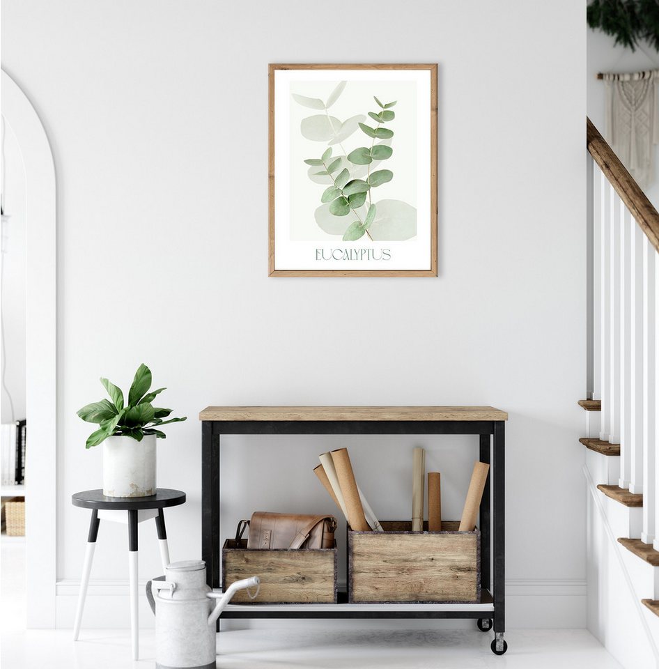 Bönninghoff Bild mit Rahmen Wandbild gerahmt EUCALYPTUS 40x50 cm – Botanik Wanddeko Boho Scandi, Blätter, Eukalyptus, Pflanzen (1 St), mit dekorativem Rahmen – Bild 2 von 5