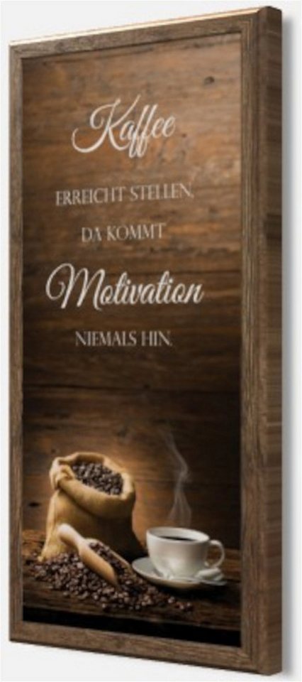 Bönninghoff Bild mit Rahmen Wandbild gerahmt KAFFEEBEUTEL MIT SPRUCH 23x49 cm – Wanddeko, Kaffee, Kaffee Bilder, Sprüche, Sprüche & Texte (1 St), mit dekorative – Bild 3 von 5