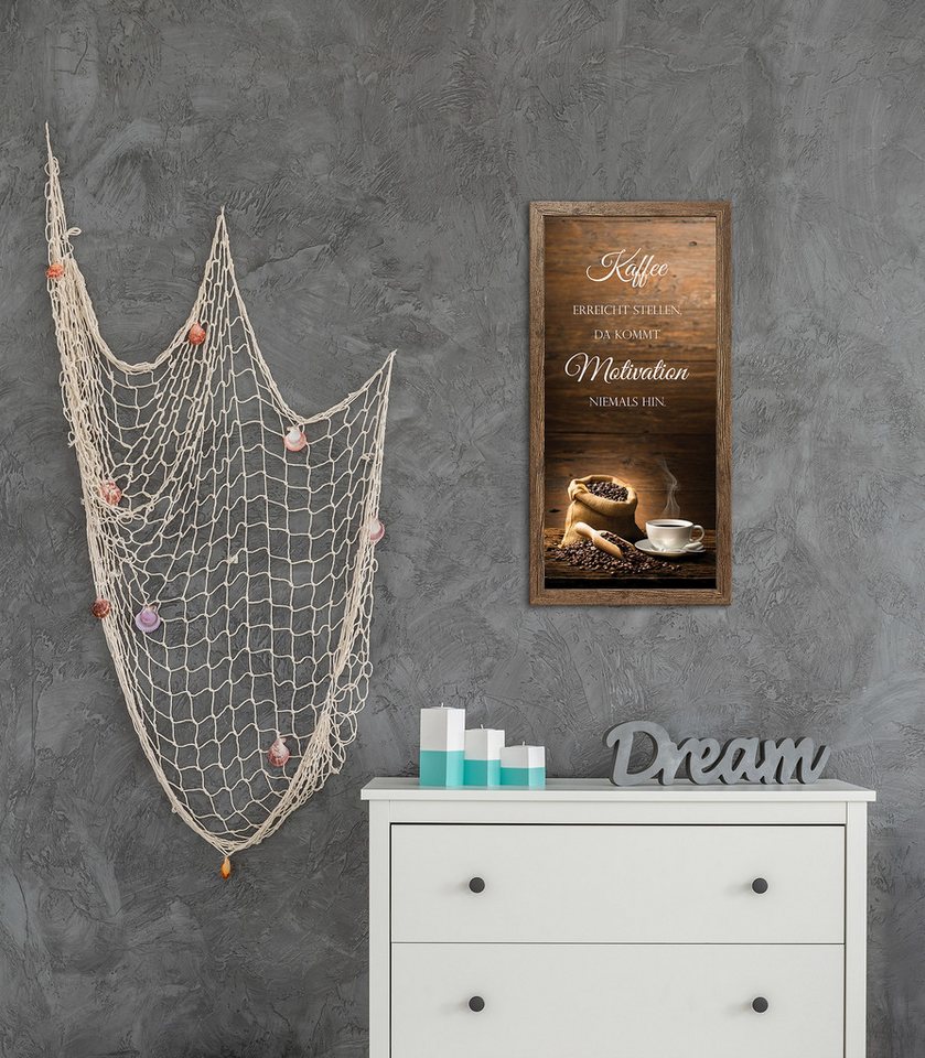 Bönninghoff Bild mit Rahmen Wandbild gerahmt KAFFEEBEUTEL MIT SPRUCH 23x49 cm – Wanddeko, Kaffee, Kaffee Bilder, Sprüche, Sprüche & Texte (1 St), mit dekorative – Bild 5 von 5