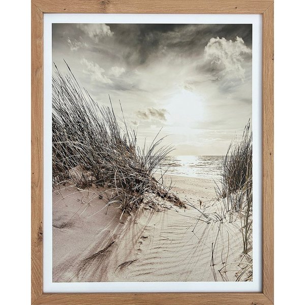 Bönninghoff Bild mit Rahmen Wandbild gerahmt STRAND DÜNE 40x50 cm – Küsten Wanddeko maritim, Landschaft, Meer, Meer Bilder, Natur, Strand, Strandbilder (1 St), 