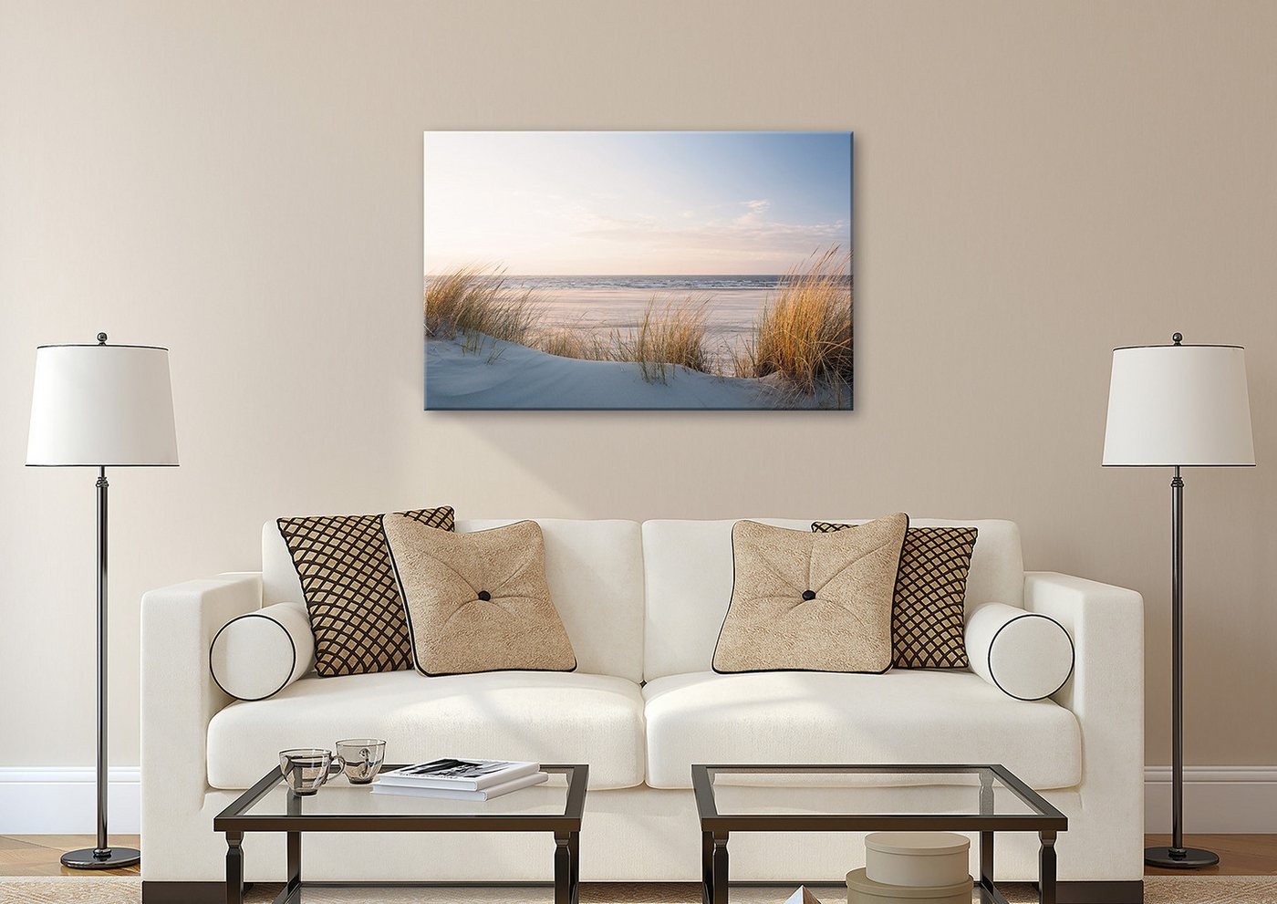 Bönninghoff Leinwandbild Wandbild DÜNEN, STRAND UND MEER 78x118 cm – Leinwandbild Keilrahmen, Düne, Strand (1 St), auf Keilrahmen gespannt – Bild 2 von 5