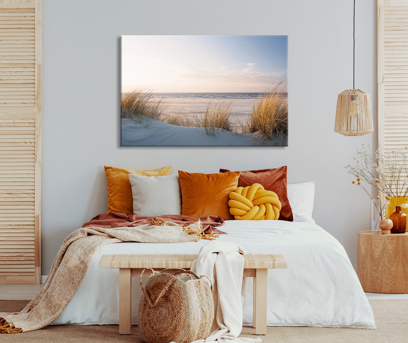 Bönninghoff Leinwandbild Wandbild DÜNEN, STRAND UND MEER 78x118 cm – Leinwandbild Keilrahmen, Düne, Strand (1 St), auf Keilrahmen gespannt – Bild 4 von 5