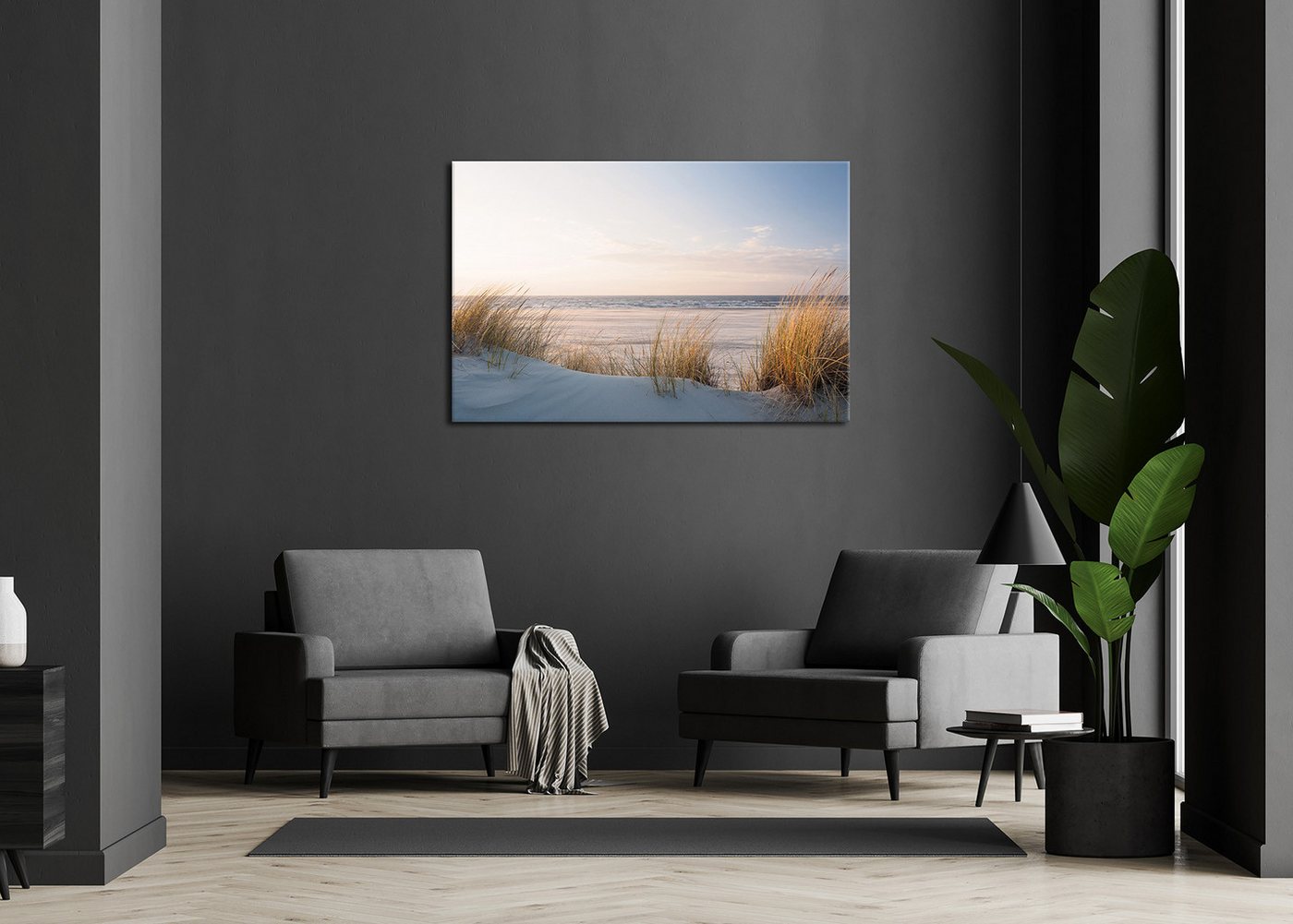 Bönninghoff Leinwandbild Wandbild DÜNEN, STRAND UND MEER 78x118 cm – Leinwandbild Keilrahmen, Düne, Strand (1 St), auf Keilrahmen gespannt – Bild 5 von 5