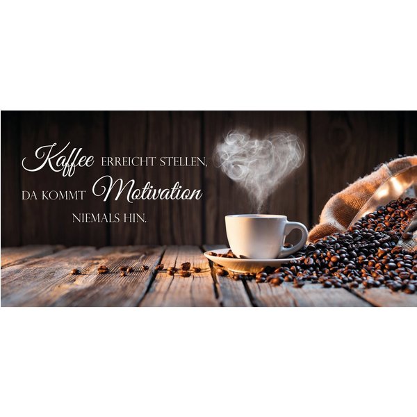 Bönninghoff Leinwandbild Wandbild KAFFEE UND BOHNEN 33x70 cm – Leinwandbild Keilrahmen Deko, Kaffee, Kaffee Bilder, Motivationsbilder (1 St), auf Keilrahmen ges
