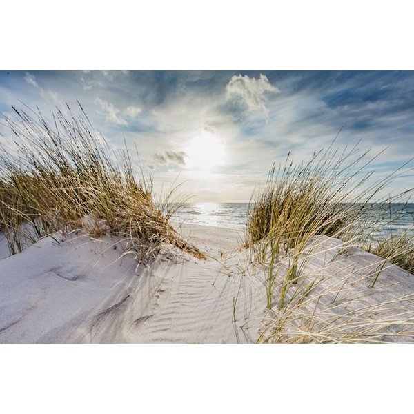 Bönninghoff Leinwandbild Wandbild STRAND DÜNE 78x118 cm – Leinwandbild Keilrahmen Deko modern, Bilder vom Sonnenuntergang & -aufgang, Landschaft, Landschaften, 