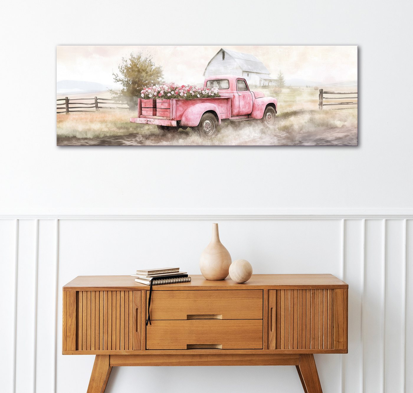 Bönninghoff Ölgemälde handarbeit BLUMEN 40x120 cm – Wandbild Kunst Deko modern, Felder, Landschaften (1 St), handgefertigt, jedes Bild ein Unikat – Bild 2 von 5