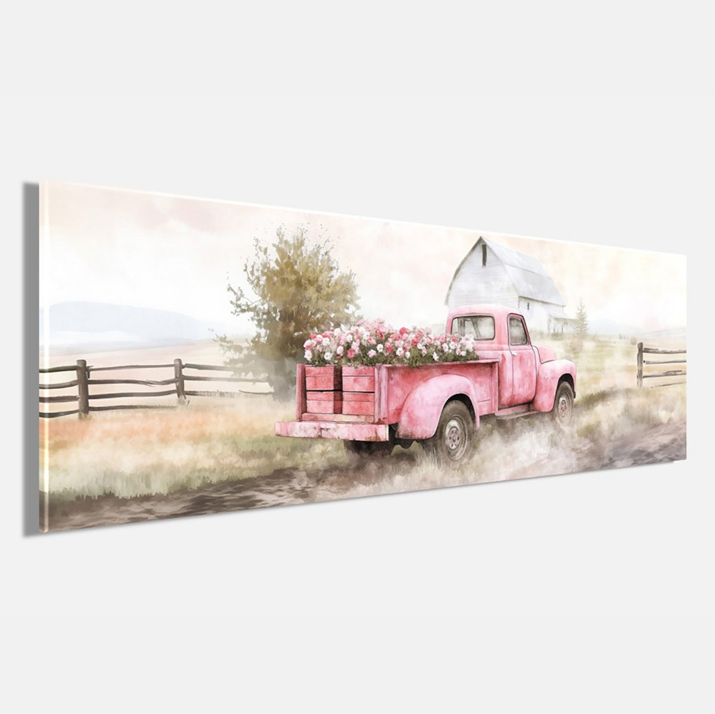 Bönninghoff Ölgemälde handarbeit BLUMEN 40x120 cm – Wandbild Kunst Deko modern, Felder, Landschaften (1 St), handgefertigt, jedes Bild ein Unikat – Bild 3 von 5