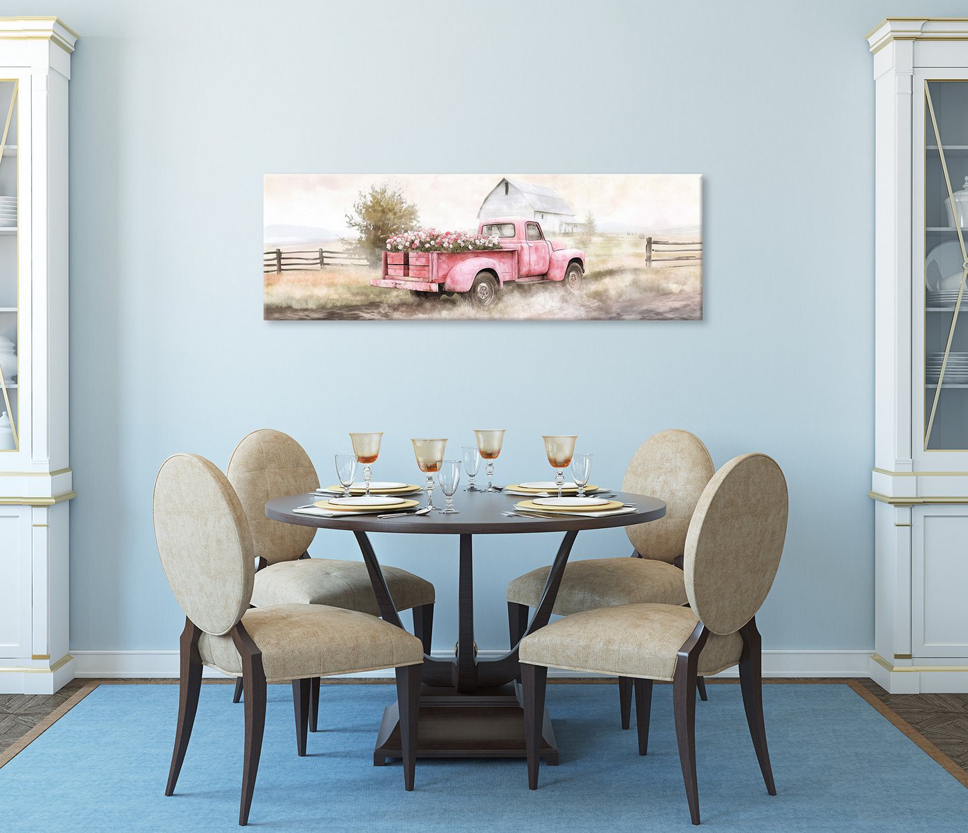 Bönninghoff Ölgemälde handarbeit BLUMEN 40x120 cm – Wandbild Kunst Deko modern, Felder, Landschaften (1 St), handgefertigt, jedes Bild ein Unikat – Bild 5 von 5