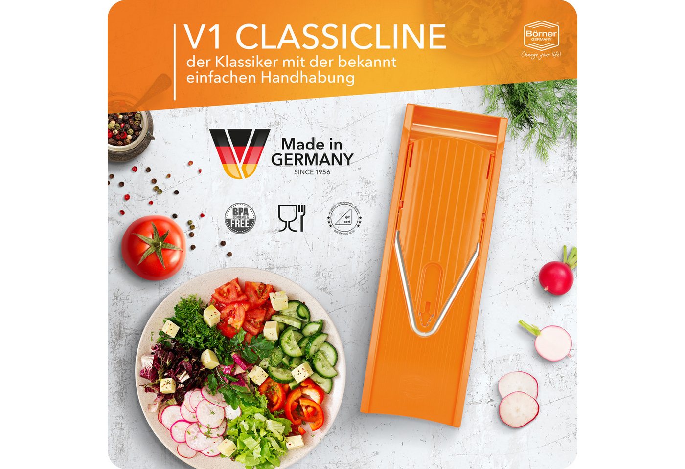 Börner Gemüsehobel Gemüsehobel V1 ClassicLine Basis Set – Bild 3 von 5