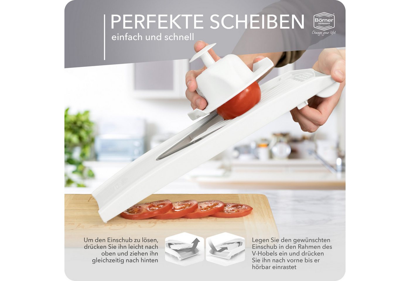Börner Gemüsehobel Gemüsehobel V1 ClassicLine Starter Set – Bild 5 von 5
