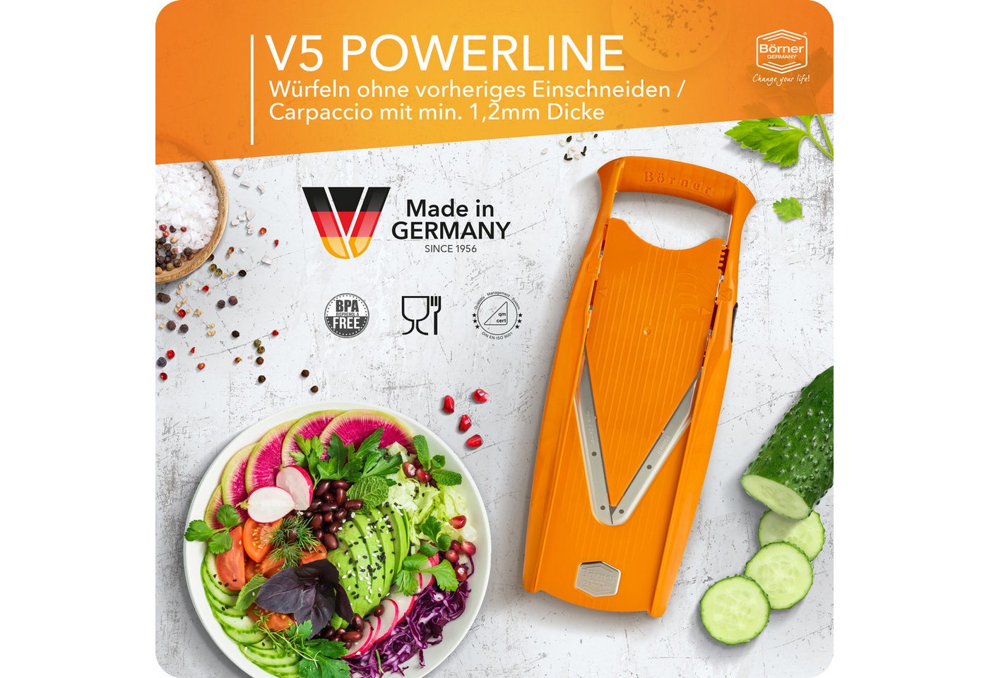 Börner Gemüsehobel Gemüsehobel V5 Powerline Plus Set – Bild 3 von 5