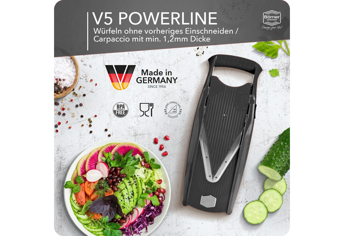 Börner Gemüsehobel Gemüsehobel V5 PowerLine Starter Set – Bild 3 von 5