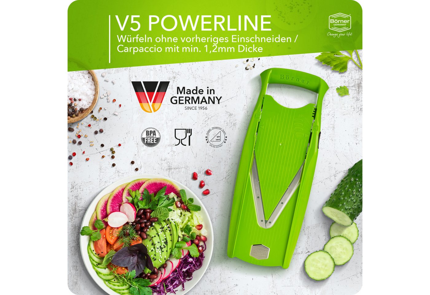 Börner Gemüsehobel Gemüsehobel V5 PowerLine Starter Set – Bild 3 von 5