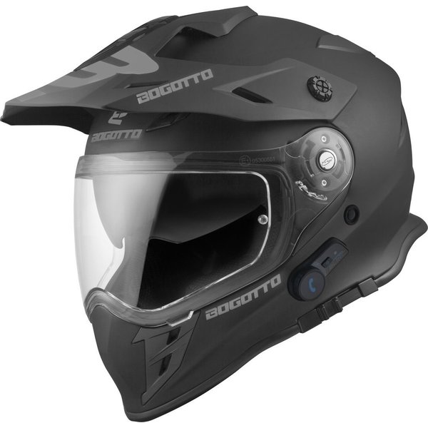 Bogotto Motocrosshelm H331 BT Bluetooth Enduro Helm, Integriertes Kommunikationssystem,geeignet Für Brillenträger,vorb
