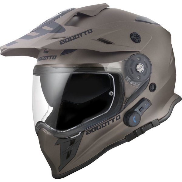 Bogotto Motocrosshelm H331 BT Bluetooth Enduro Helm, Integriertes Kommunikationssystem,geeignet Für Brillenträger,vorb