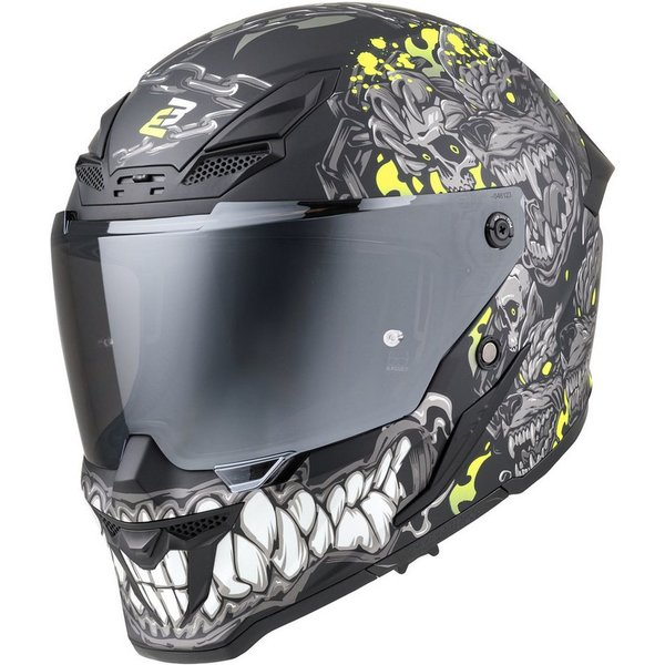 Bogotto Motorradhelm Blade Gatekeeper Helm, Notfallsystem-polsterung (eqrs),geeignet Für Brillenträger,vorber