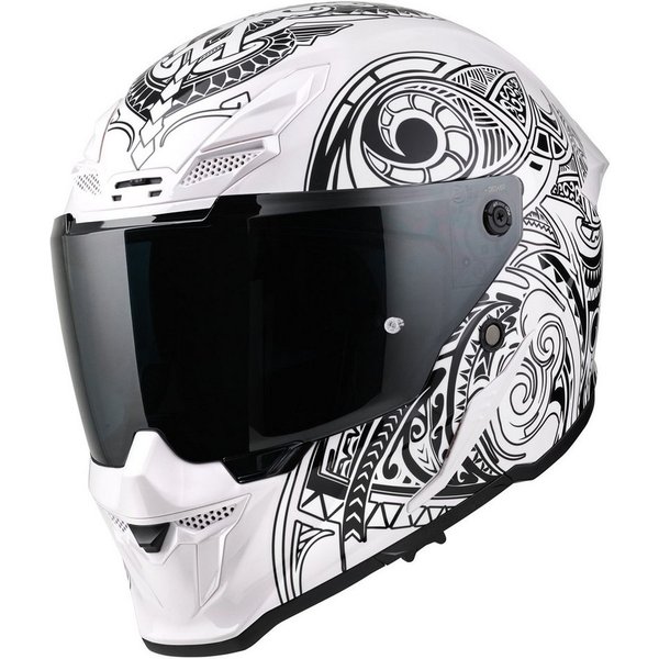 Bogotto Motorradhelm Blade Maori Helm, Notfallsystem-polsterung (eqrs),geeignet Für Brillenträger,vorber